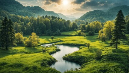 landscape in the mountains