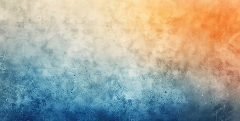 Obraz premium Abstract orange to blue gradient background with smoky mist and grunge texture. Ideal for use in stylish designs, modern wallpapers and creative digital projects