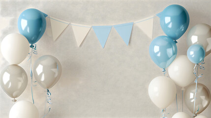 Festive balloons banner - Celebration design