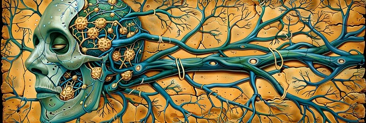 Anatomy of human lymphatic system showing lymph nodes vessels and spleen in a detailed and labeled image