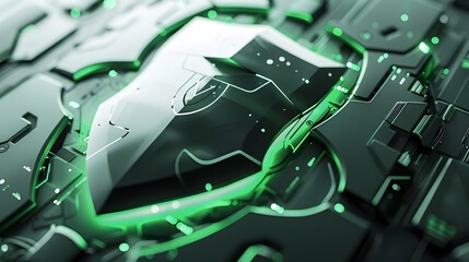 Titan Armored Digital Security Emblem Sleek Corporate Branding and Technical