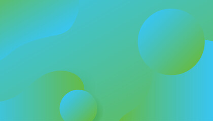 Abstract green background. Fluid shapes composition.  Vector template minimalist poster, pop art flyer, print, web banner