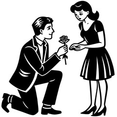 sad-proposal-with-rose-vector-illustration