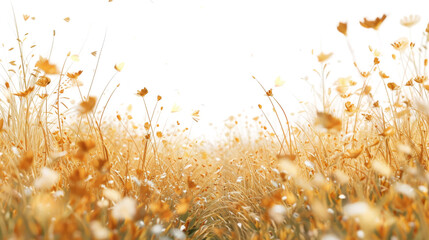 Obraz premium Flower grass petals on white background