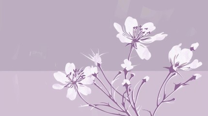 A beautiful floral background in shades of violet, perfect for spring or summer designs