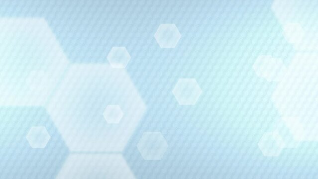 Background for medical science cosmetic video hexagonal tile pattern. Seamless looping backdrop animation.