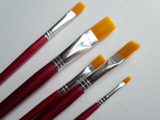 Close-up of a set of brushes