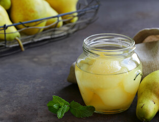 organic pears canned in syrup for dessert