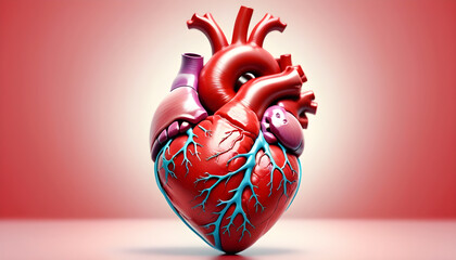 Naklejka premium Human heart