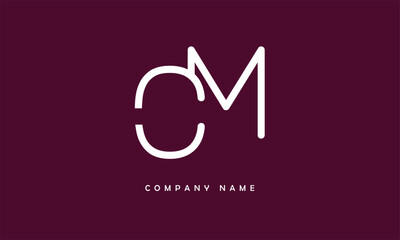 CM, MC, C, M Abstract Letters Logo Monogram