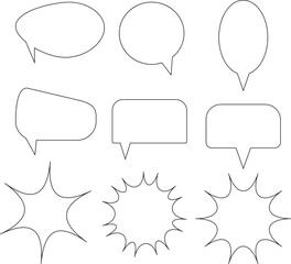 Speech bubble talk vector in halftone style set