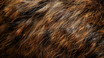 Fototapeta premium The weave of hair creating a background, reflecting the harmony and beauty of wild nature, like a painted picture of sensual wildness