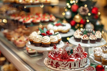 Holiday-Themed Vegan Bakery with Festive Red and Green Iced Desserts - Ideal for Dietary Restrictions