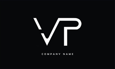 VP, PV, V, P Abstract Letters Logo Monogram