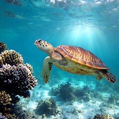 Obraz premium turtle on the beach