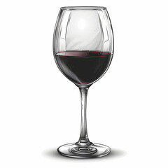 Wine glass vector illustration isolated on white background. Wine glass icon. Made with generative ai
