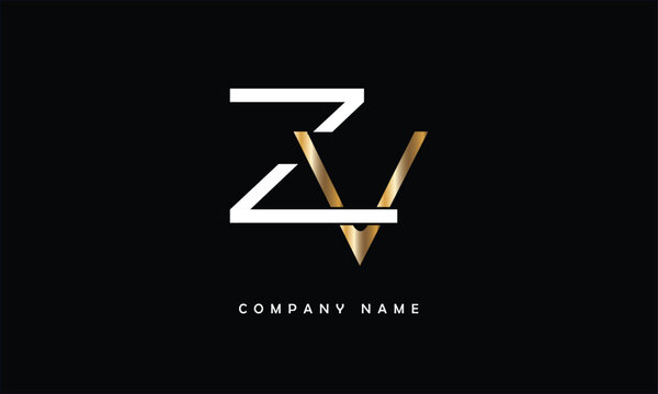 ZV, VZ, Z, V Abstract Letters Logo Monogram
