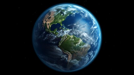 Photorealistic earth planet