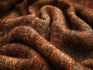 Close-up of textured brown fabric with subtle color variations.