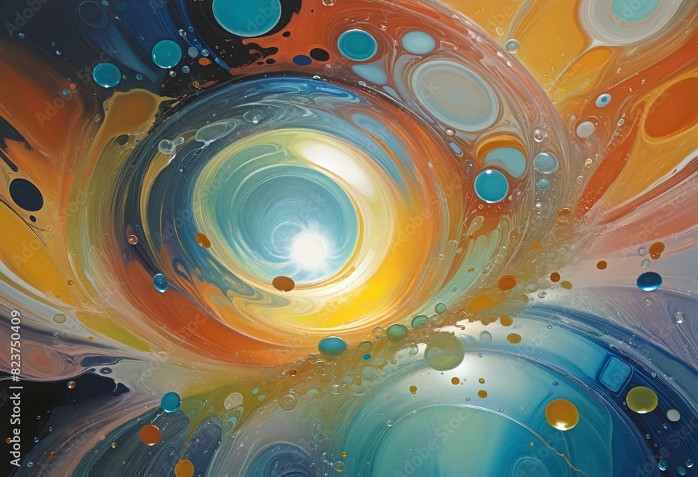 Poster abstract background with circles