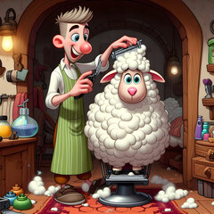 Sheep shaving