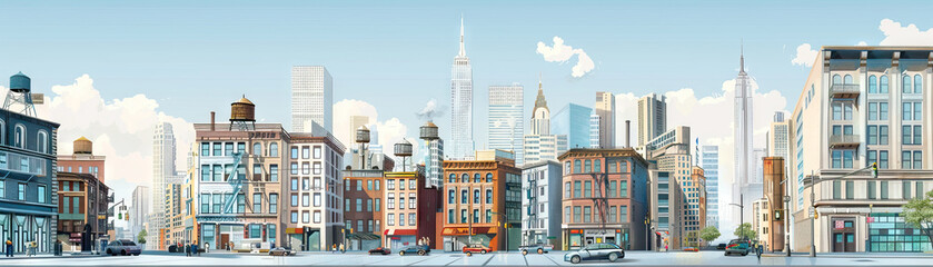 Obraz premium Historic District: Focus on historic buildings, monuments, and landmarks, showcasing the city's rich history and architectural heritage