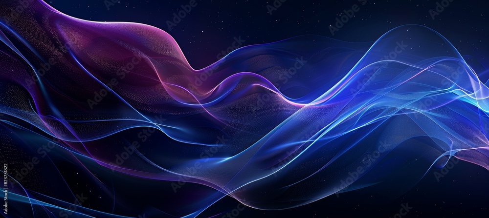 Poster abstract fluid lines banner design in vibrant colors symbolizing interconnected global logistics net