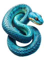 Obraz premium blue insularis snake