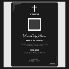 Funeral Invitation Layout
