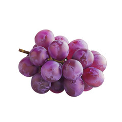 Glossy Red Grapes Isolated – Great for Nutritious Snack and Beverage Advertising