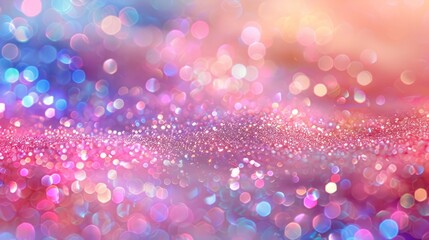 Cute Abstract Multicolor Pastel Pink Glitter Sparkle Background.