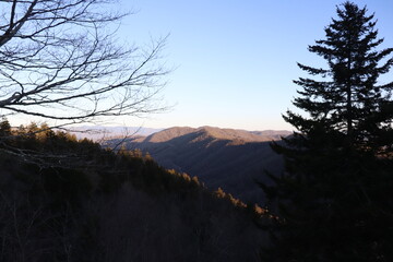 sunset in the mountains