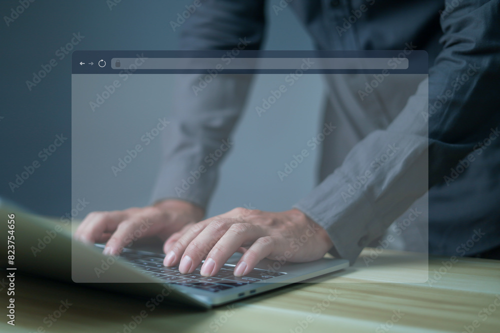 Aufkleber use technology on the computer mobile phones and laptops to search for information and content on th