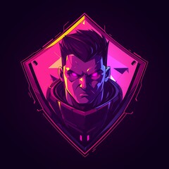 Military soldier character mascot illustration with game concept, e-sport gamer t-shirt apparel design, vector logo style on isolated background