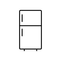 Vector icon of a refrigerator isolated in white color