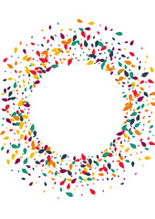 Bright Confetti Vector White Background. Yellow Foliage Tree Template. Decoration Leaf Card. Orange Leaf Pattern.