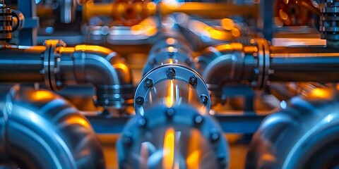 Visualizing Interconnected Pipes Network for Infrastructure Connectivity or Plumbing Concepts. Concept Pipes Network, Infrastructure Connectivity, Plumbing Concepts, Visualizing, Interconnected