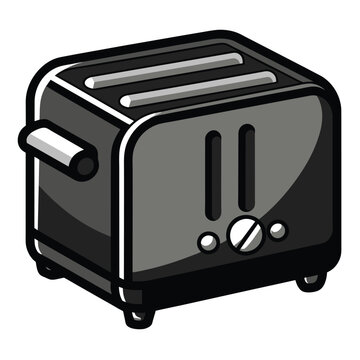 recommend clip art: Toaster black vector icon design