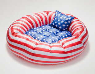 Fototapeta premium inflatable mattress colors flag 4th of July