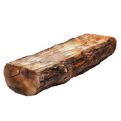 Fototapeta premium Long horizontal log isolated on transparent background