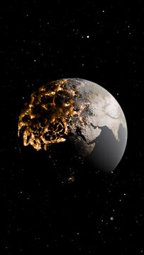 The Earth Implodes in the Space