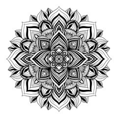 abstract mandala floral pattern for design,Hand drawn mandala pattern for Henna, Mehndi, 
tattoo, wallpaper,background,Coloring book, anti-stress, 
for coloring kids,adult,Decorative,ornament in ethni