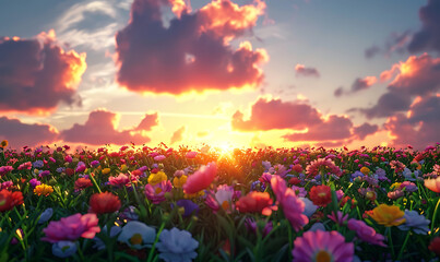 field of flowers