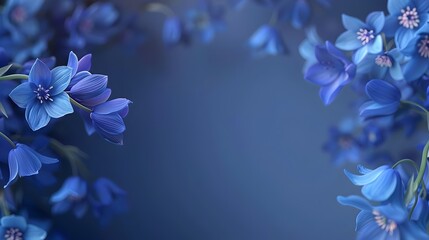 Captivating Bluebell Bloom A Minimalist Floral Masterpiece