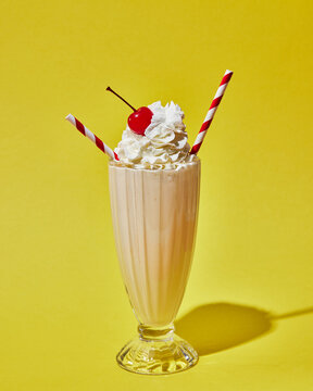 Vanilla Milkshake With Whipped Cream
