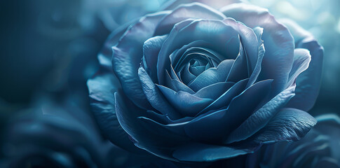 Close-up macro background of stunning blue rose.