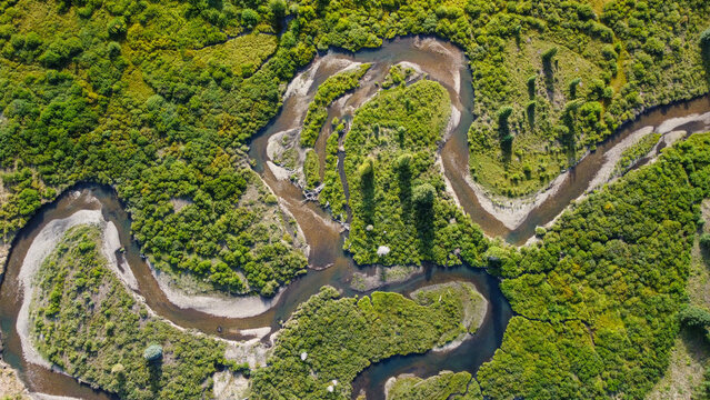 Snaking river
