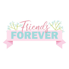 Friends forever lettering for Happy Friendship Day