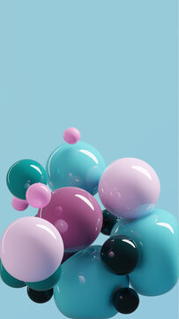 3D Bouncing Spheres Motion Graphic 