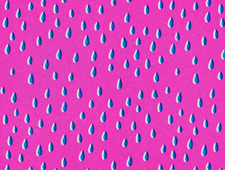 Raining retro illustration